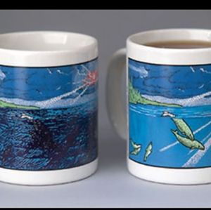 SWIM WITH THE DOLPHINS PICTURE CHANGING COFFEE MUG